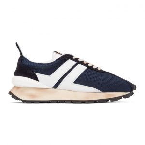 Lanvin Navy Mesh Bumper Sneakers (FM-SKBRUN-DRAG-P20)