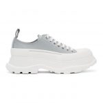 Alexander McQueen SSENSE Exclusive Grey Tread Slick Platform Low Sneakers (611705 W4MV2)