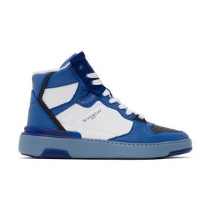 Givenchy Blue Three-Toned Wing High-Top Sneakers (BH002JH0SP)