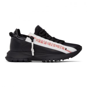 Givenchy Black Leather Spectre Zip Low Sneakers (BH003MH0UB)