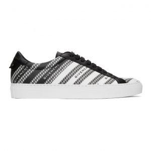 Givenchy Black and White Chain Urban Street Sneakers (BH0002H0T8)