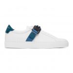 Givenchy White and Blue Strap Urban Knot Sneakers (BH0047H0TC)
