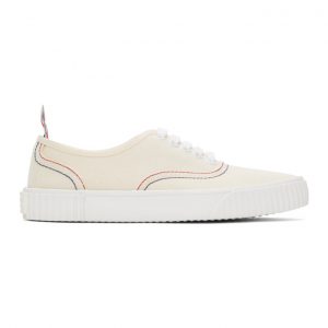 Thom Browne Off-White Heritage Vulcanized Sneakers (MFD201A-06558)
