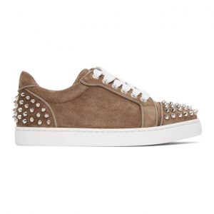 Christian Louboutin Brown Suede Vieira 2 Orlato Sneakers (1210494)