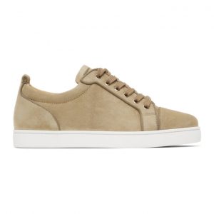 Christian Louboutin Taupe Suede Louis Junior Orlato Sneakers (3190824)