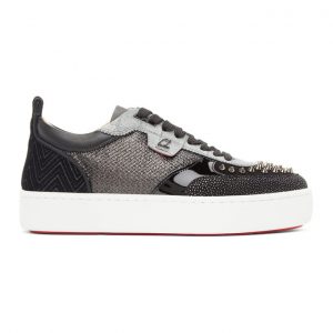 Christian Louboutin Black and Grey Happyrui Sneakers (1210336)