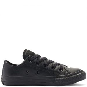 Converse Little Kids Mono Color Chuck Taylor All Star Low Top Black Black (343913C)