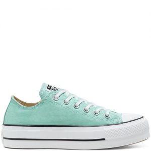 Converse Seasonal Color Platform Chuck Taylor All Star Low Top für Damen Black Black (566758C)
