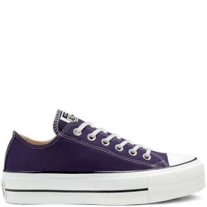 Converse Seasonal Color Platform Chuck Taylor All Star Low Top für Damen Black Black (567682C)