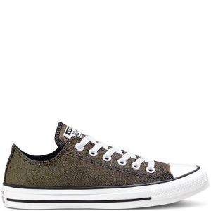 Converse Industrial Glam Chuck Taylor All Star Low Top Gold, Black, White Gold/ Black/ White (568589C)