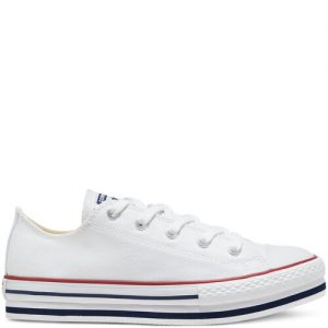 Converse Everyday Platform Chuck Taylor All Star Low Top für ältere Kinder White White (668028C)