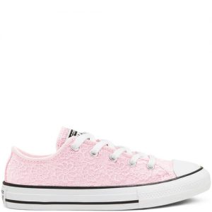 Converse Daisy Crochet Chuck Taylor All Star Low Top für ältere Kinder Black Black (668284C)