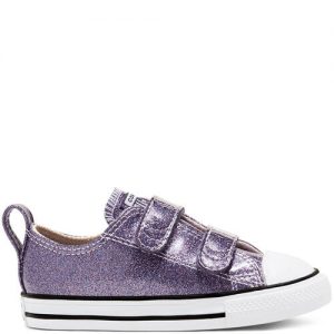 Converse Toddlers’ Coated Glitter Easy-On Chuck Taylor All Star Low Top Black Black (768469C)