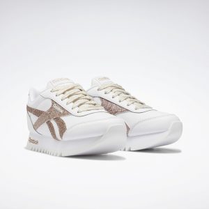 Reebok Royal Classic Jogger 2 Platformschoenen White / White / Golden Bronze (FY4676)