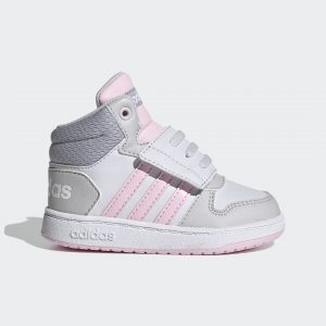 adidas Hoops 2.0 Mid Schuh Dash Grey / Clear Pink / Halo Silver (FY9290)