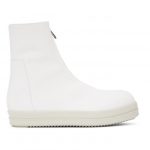 Rick Owens Drkshdw White Zipfront High-Top Sneakers (DU20F1807 RUH)