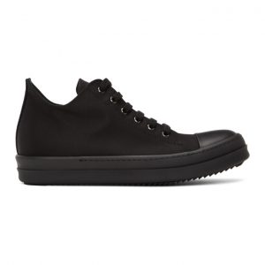 Rick Owens Drkshdw Black Wax Low-Top Sneakers (DU20F1802 CNP)