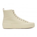 Jil Sander Off-White Canvas High-Top Sneakers (JI35546B-12340)