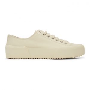 Jil Sander Off-White Canvas Sneakers (JI35545B-12340)
