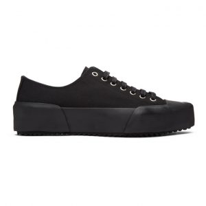 Jil Sander Black Canvas Sneakers (JI35545B-12341)