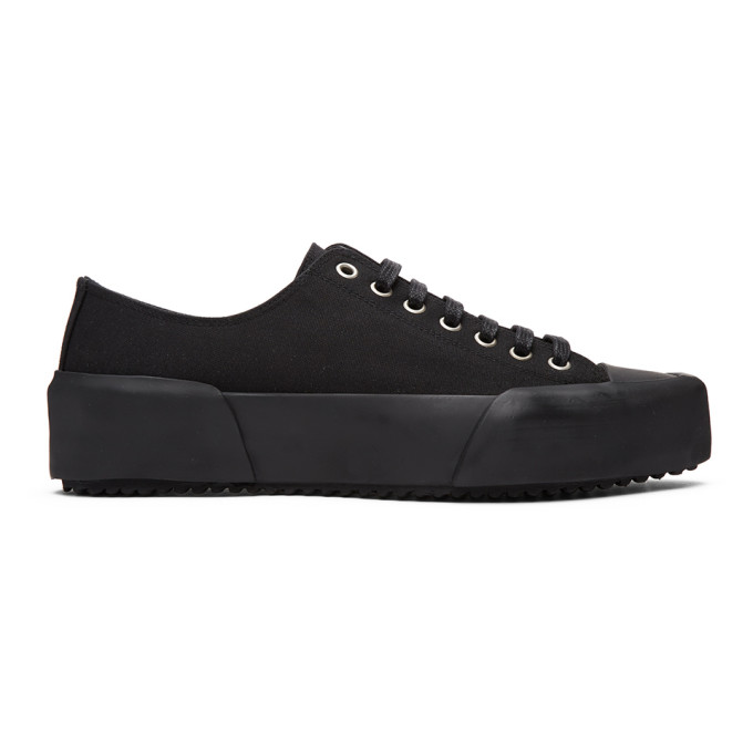Jil Sander Black Canvas Sneakers (JI35545B-12341)