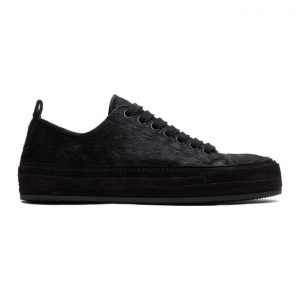 Ann Demeulemeester Black Cow Hair Chiro Sneakers (2014-4218-358-099)