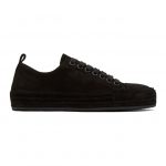 Ann Demeulemeester Black Distressed Suede Sneakers (2014-4218-362-099)