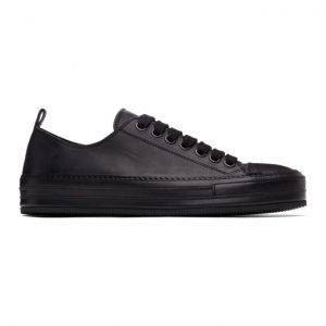 Ann Demeulemeester Black Leather Sneakers (2014-4218-370-099)