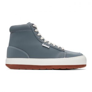 Sunnei Grey Neoprene Dreamy High-Top Sneakers (DHT01)