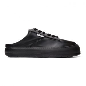 Sunnei Black Leather Dreamy Slip-On Sneakers (SUN001_DREAMY)