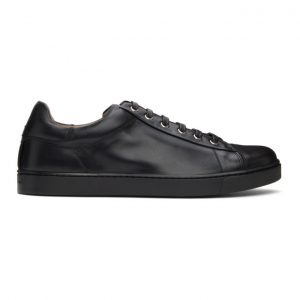 Gianvito Rossi Black Leather Low-Top Sneakers (S26340.M1BLK.CLNNERO)