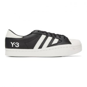 Y-3 Black and White Yohji Star Sneakers (H02578)