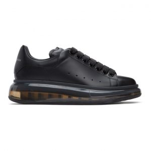 Alexander McQueen Black Clear Sole Oversized Sneakers (611698 WHX98)