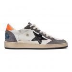 Golden Goose White and Grey Ball Star Sneakers (GMF00117.F000386.803)