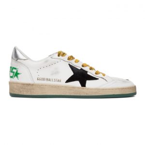 Golden Goose White and Black Ball Star Sneakers (GMF00117.F000634.103)