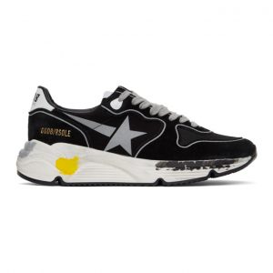 Golden Goose Black and Silver Running Sole Sneakers (GMF00126.F000326.901)