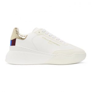Stella McCartney White and Gold Loop Sneakers (800321N0212)