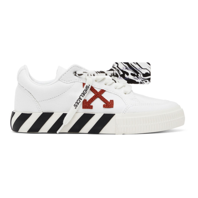 Off-White White Canvas Vulcanized Sneakers (OMIA085R21FAB0020116)