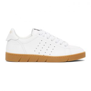 Loewe White and Tan Soft Sneakers (M816282X04)