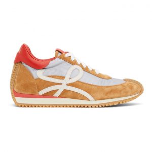 Loewe Grey and Tan Flow Runner Sneakers (M816282X08)