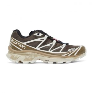 Salomon Brown and Beige XT-6 Advanced Sneakers (413950)