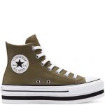 Converse Leather EVA Platform Chuck Taylor All Star High Top Green, White Green/ White (569724C)