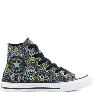 Converse Große Kinder, seid ihr Yeti? Chuck Taylor All Star High Top Black Black (669299C)