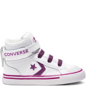 Converse Toddlers‘ Coated Glitter Pro Blaze Strap High Top White White (768477C)