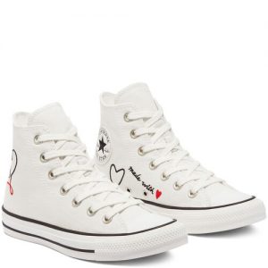 Converse Valentine’s Day Chuck Taylor All Star High Top Vintage White/Egret/Black (171159C)
