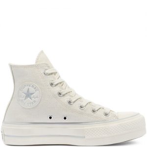Converse Digital Powder Platform Chuck Taylor All Star High Top Pure Silver/Pure Silver/Egret (571082C)