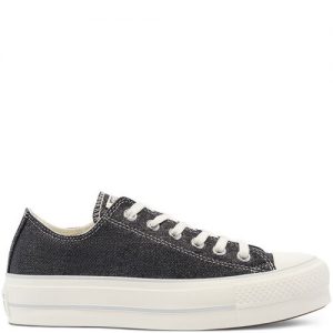 Converse Digital Powder Platform Chuck Taylor All Star Low Top Black/Egret/Silver (571083C)