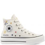 Converse It’s Okay To Wander Platform Chuck Taylor All Star High Top Black Black (571086C)