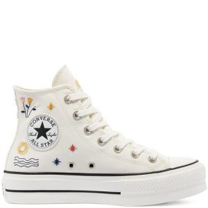 Converse It’s Okay To Wander Platform Chuck Taylor All Star High Top Black Black (571086C)