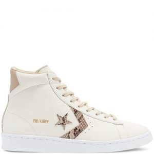 Converse Snake Print Pro Leather High Top Egret/Nomad/Egret (170497C)